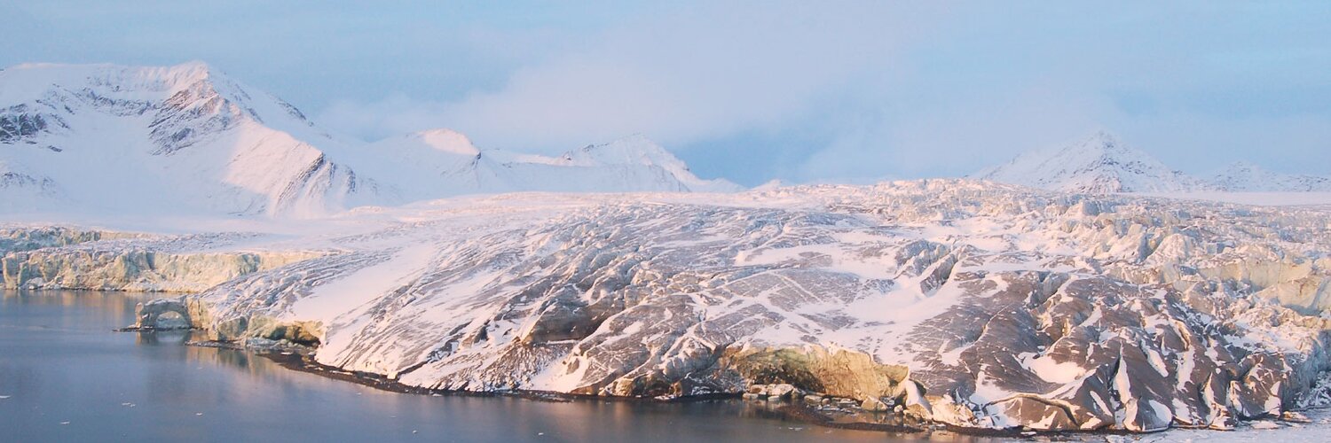 Icy Svalbard coastline