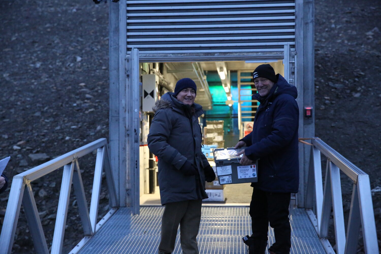 Seed sample deposit to Svalbard Global Seed Vault.