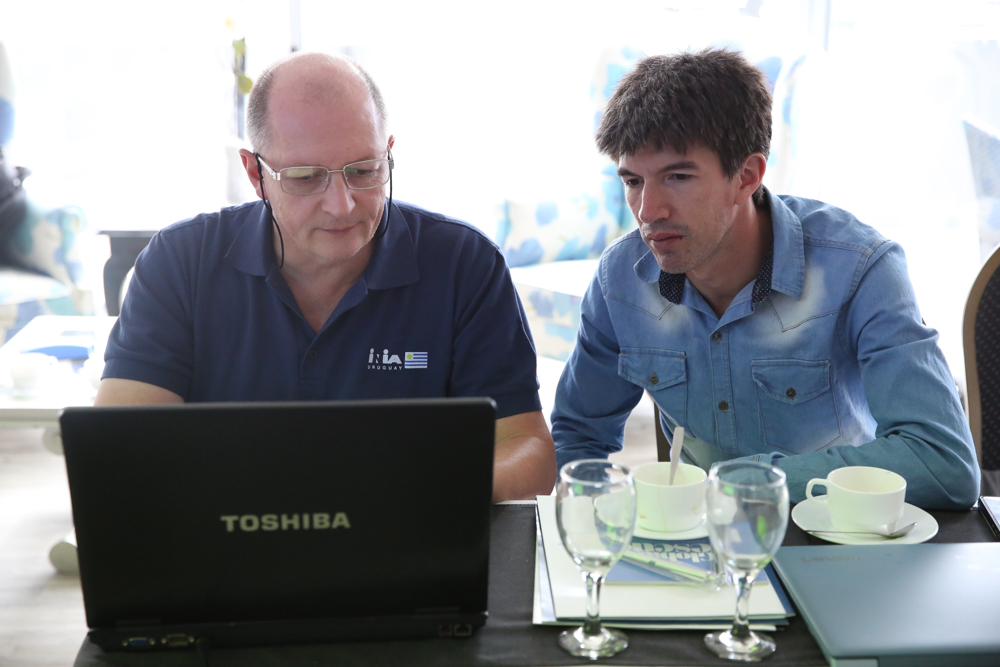 Pictured here, Federico Condón (L) and Sebastían Ríos (R), from INIA Uruguay, work through a Genesys-PGR data validation exercise. According to Federico, among the many benefits that Genesys-PGR offers genebanks is the site’s capability to display maps. “Visualizing where our crop collections have been collected has great potential for us and genebank users everywhere. For example, this can inform how we fill gaps in a collection. And researchers can explore specific ecological zones for adapted germplasm.”